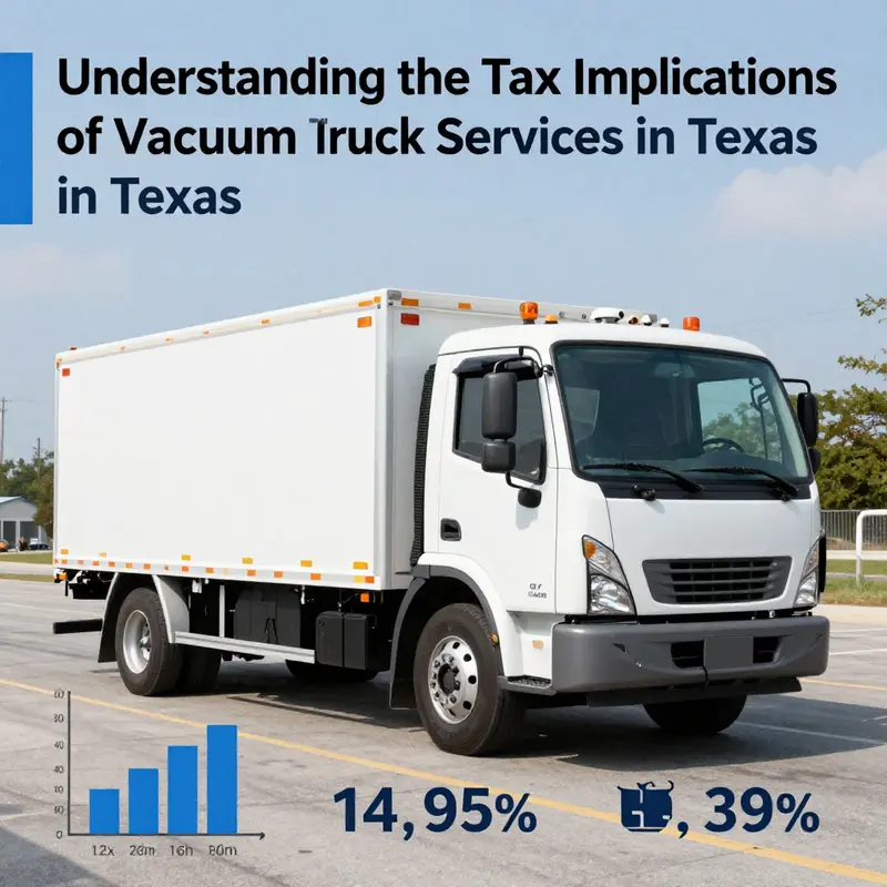 A vacuum truck actively removing waste, illustrating the importance of understanding tax applicability.