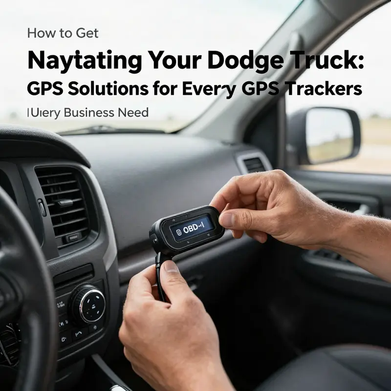 Exploring the Uconnect system within a Dodge truck for GPS services.