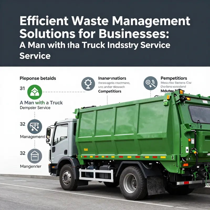 A Man with a Truck Dumpster Service delivering efficient waste management solutions.