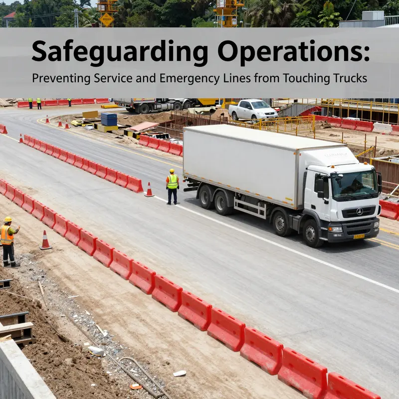 Establishment of physical barriers to create safe zones around trucks.