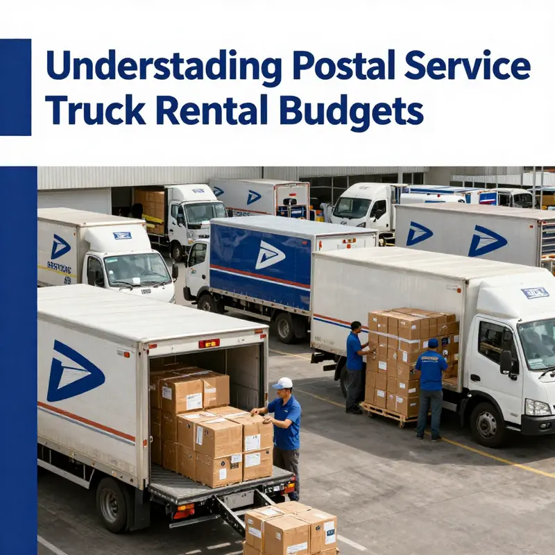 An operational hub demonstrating the significance of truck rentals in postal delivery logistics.