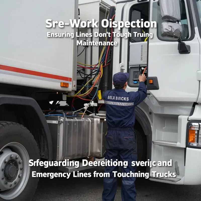 Establishment of physical barriers to create safe zones around trucks.