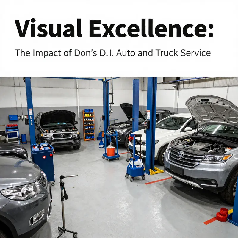 An organized service bay demonstrating the high standards of quality at Don’s D.I. Auto and Truck Service.