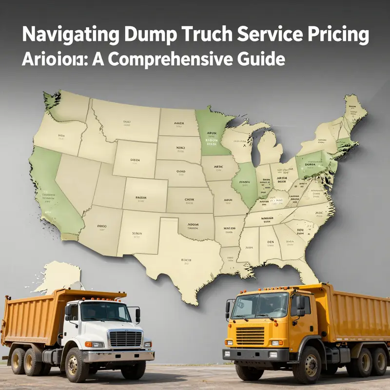 Visual representation of different dump truck service pricing models and their variations.