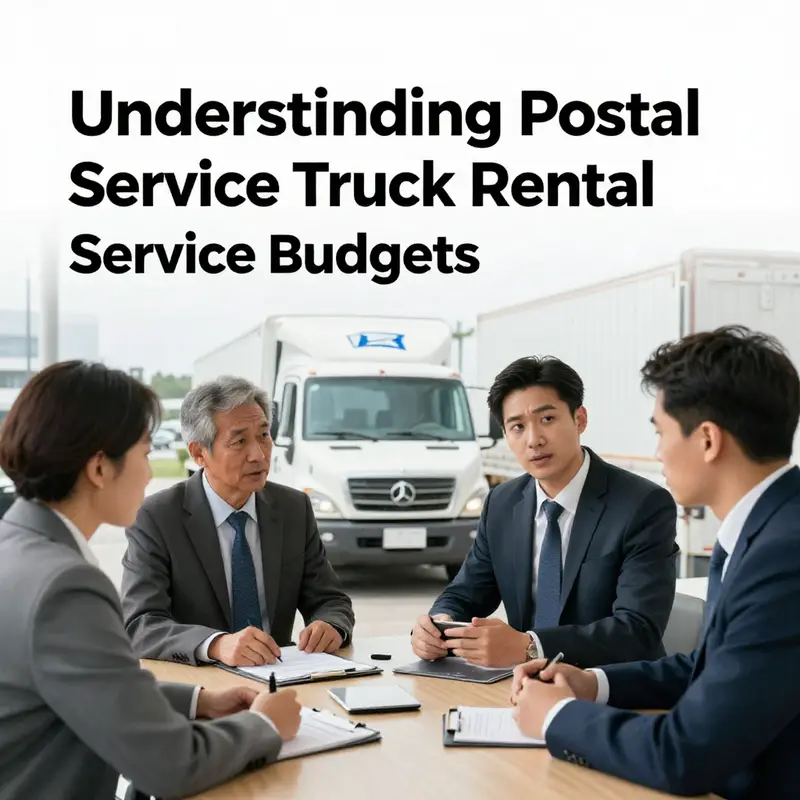 An operational hub demonstrating the significance of truck rentals in postal delivery logistics.