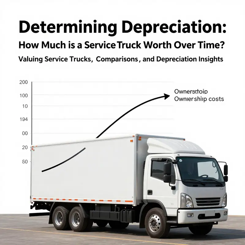 Technician evaluating a service truck for its worth at a workshop.