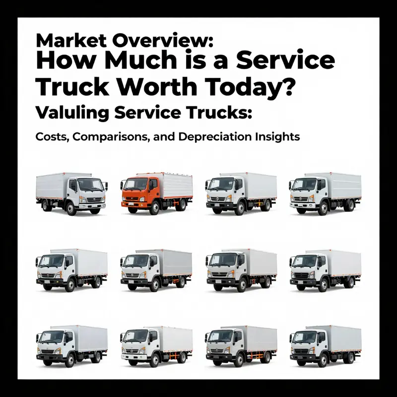 Technician evaluating a service truck for its worth at a workshop.