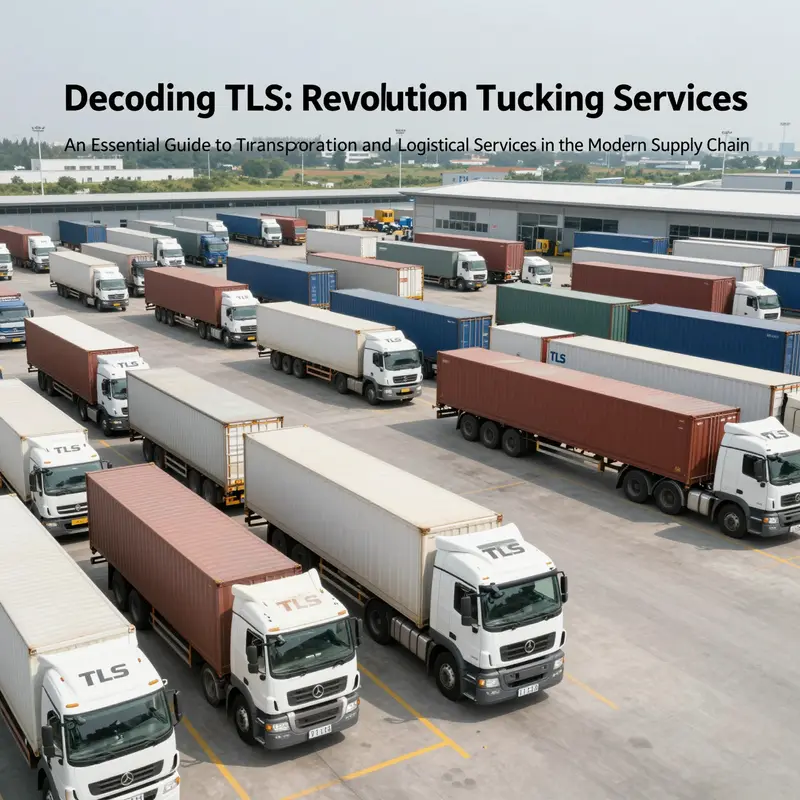 A busy logistics center with trucks, highlighting the operational aspect of Transportation and Logistical Services in the trucking industry.