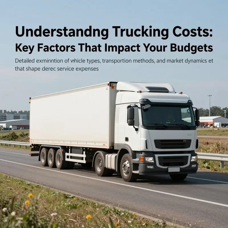 A truck on the road representing various factors impacting trucking service costs.