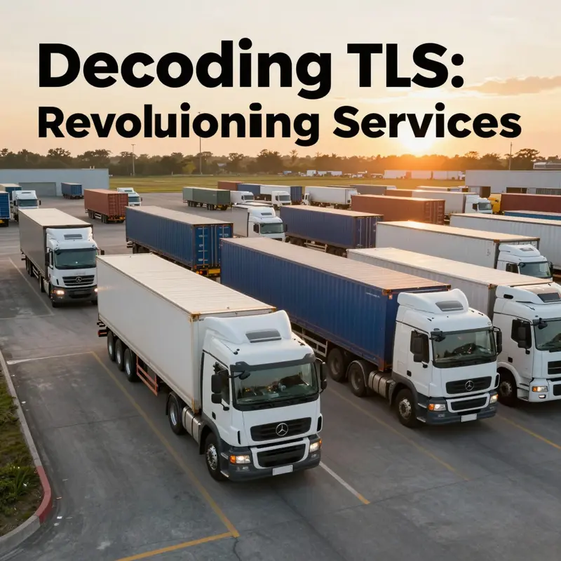 A logistics yard bustling with trucks, exemplifying the essence of Transportation and Logistical Services in the trucking industry.