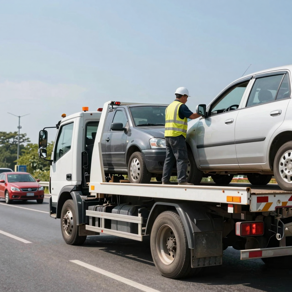 Tow Truck in Action