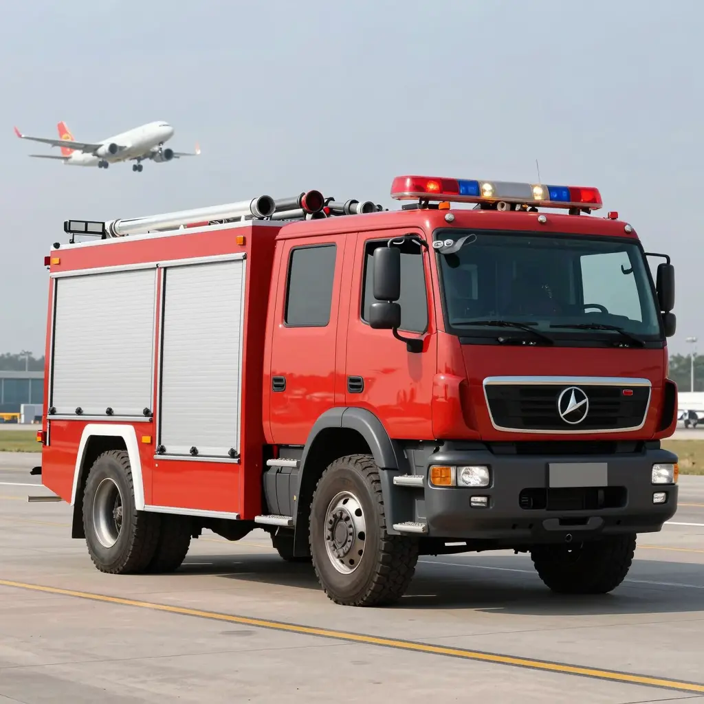 Modern Airport Fire Truck
