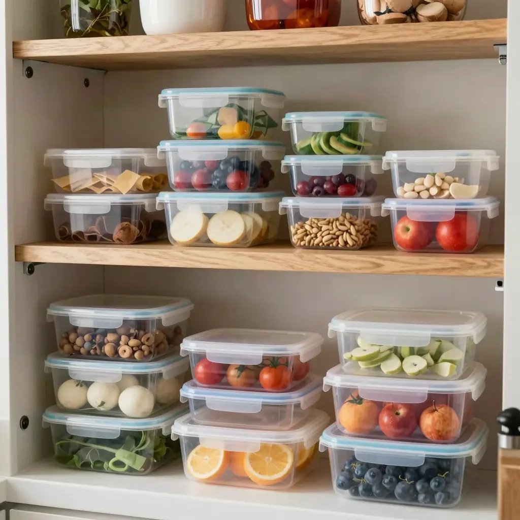 Organized Plastic Food Containers