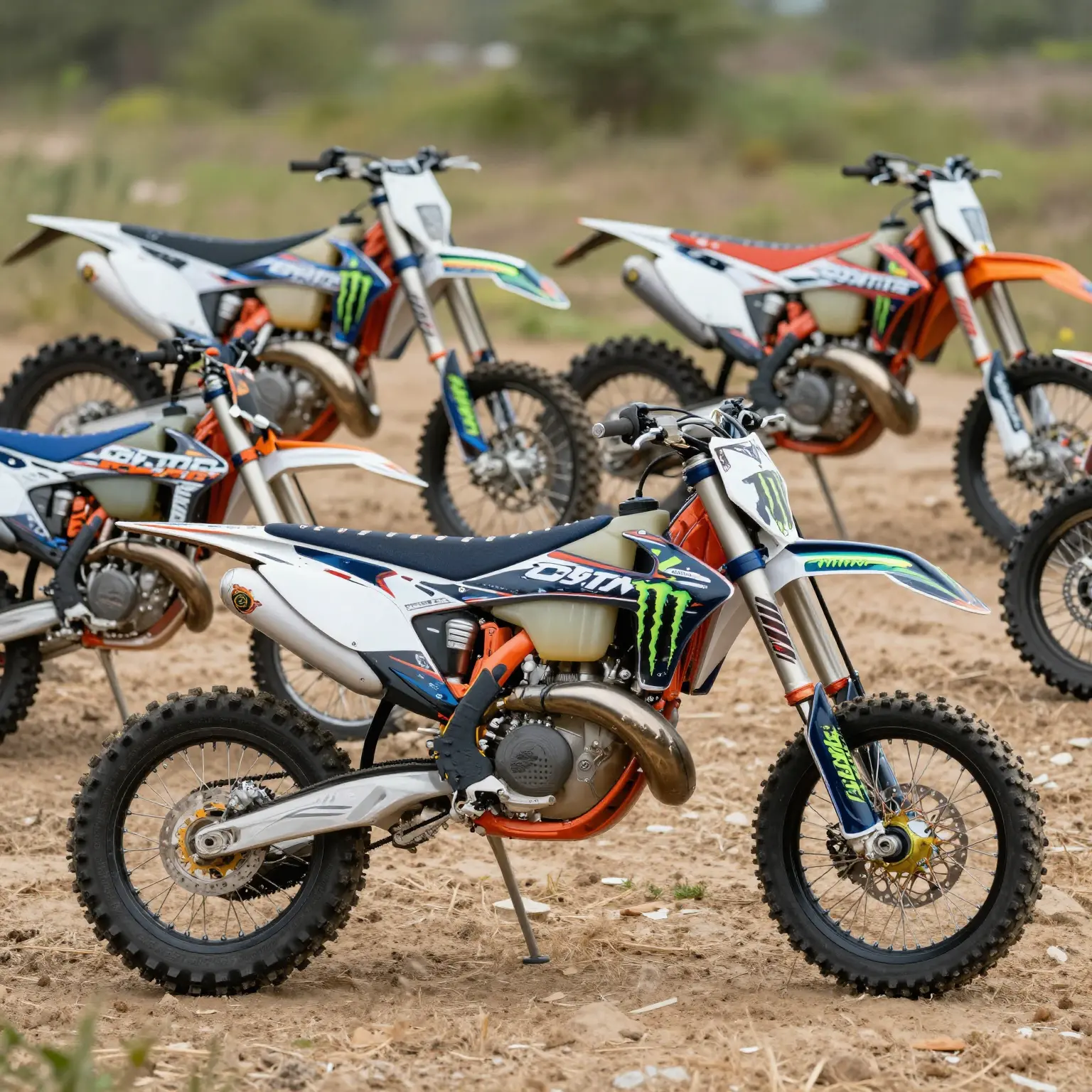 Dirt Bikes with Monster Graphics