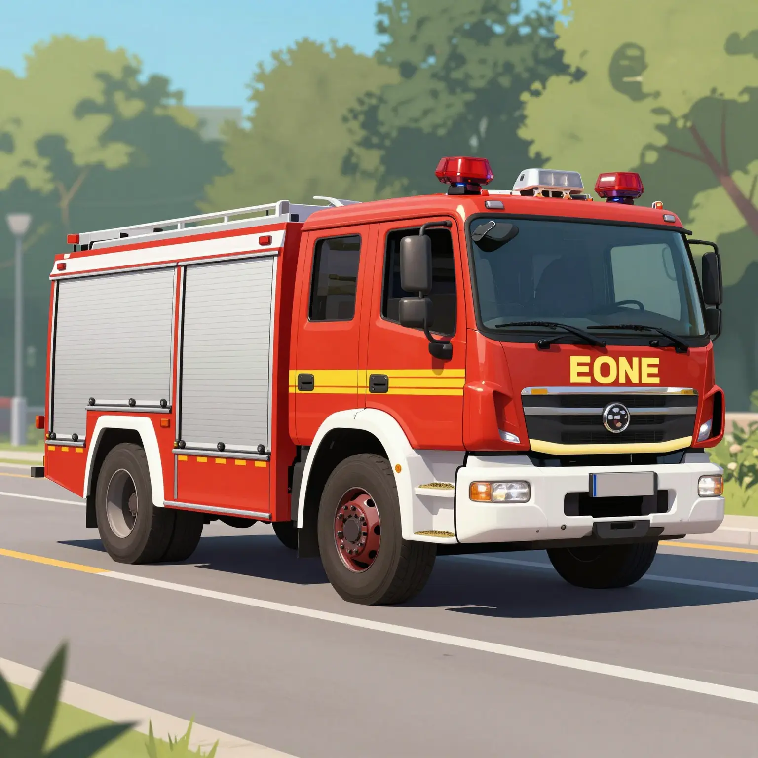 E-ONE Fire Truck in Action