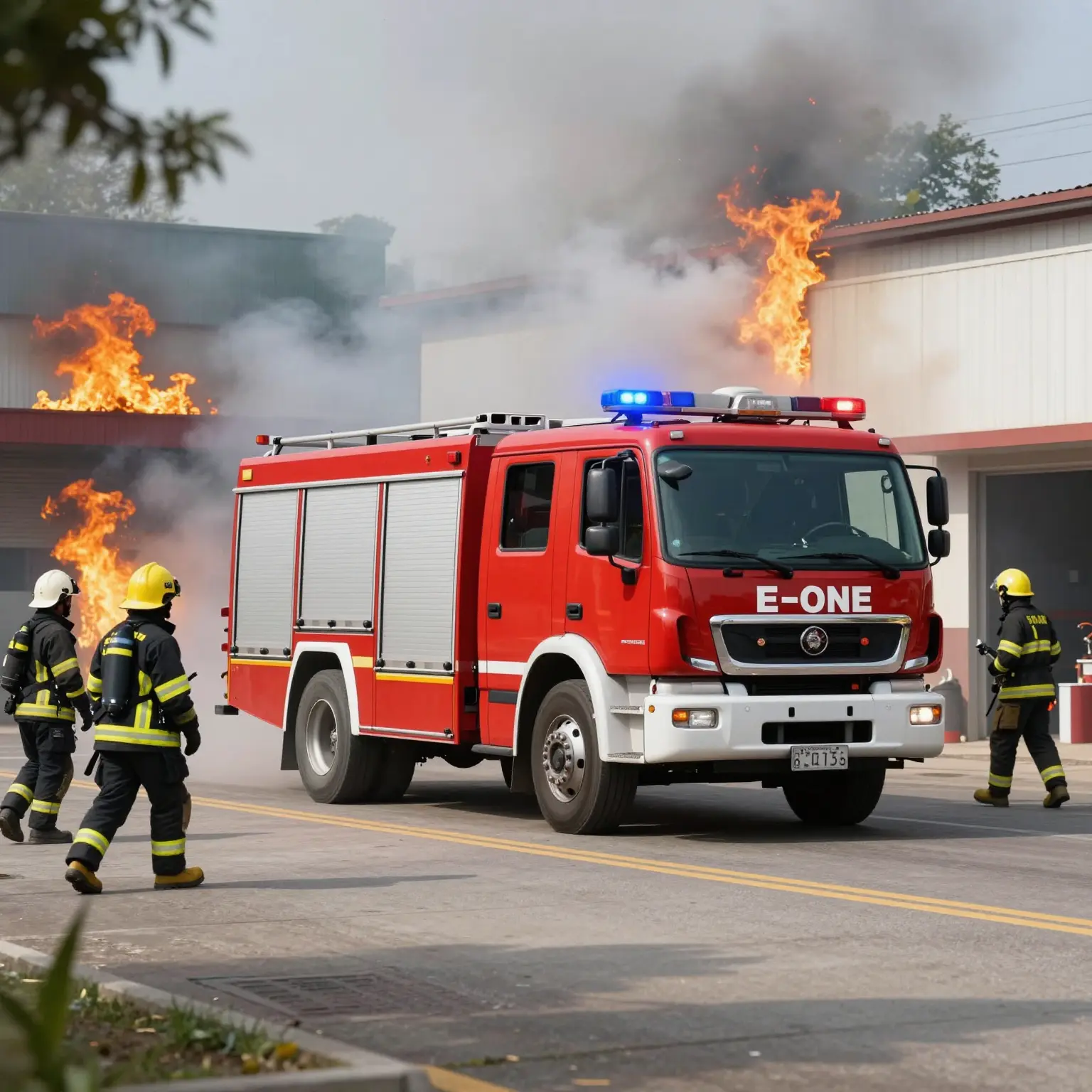 E-One Fire Truck in Action