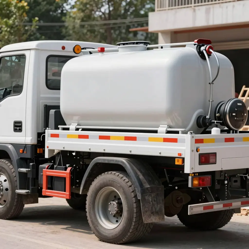 Service Truck with Auxiliary Fuel Tank