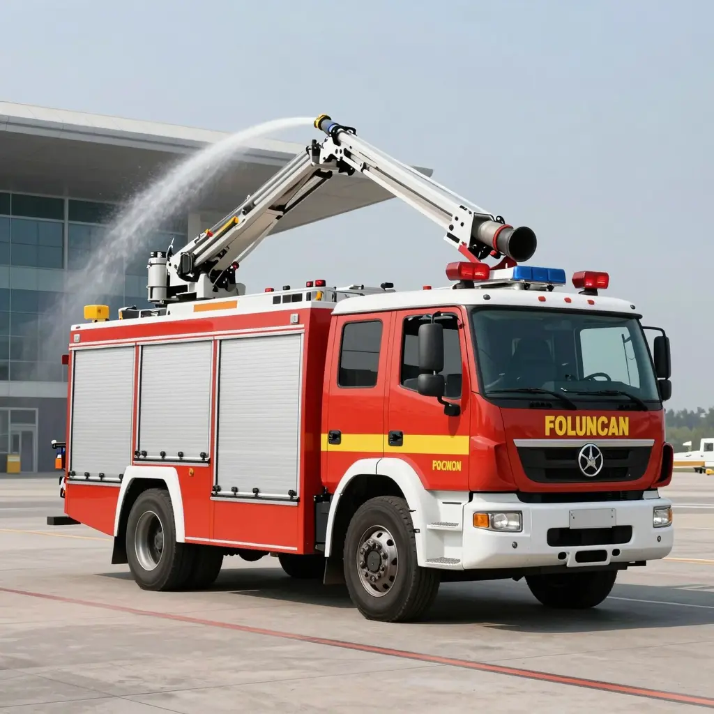 Modern Airport Fire Truck