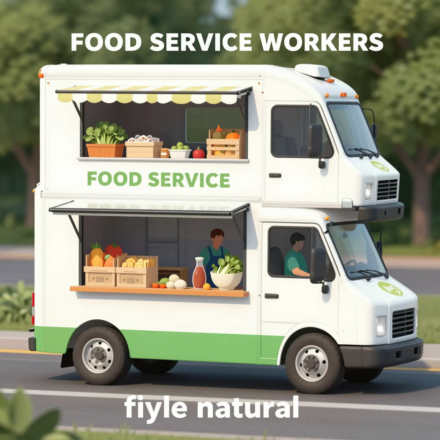 Infographic illustrating the role of food service truck workers in logistics and distribution, showcasing their importance in maintaining supply chains and ensuring timely delivery of perishable goods.
